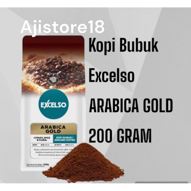 

Kopi Bubuk Excelso Arabica Gold 200g