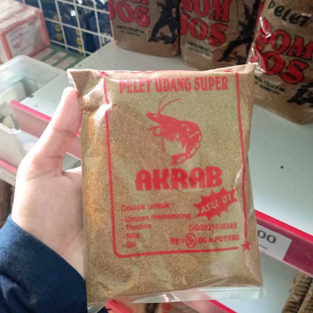 Pelet Udang Akrab Umpan Nila dan Ikan Air Tawar Umpan Aroma Udang