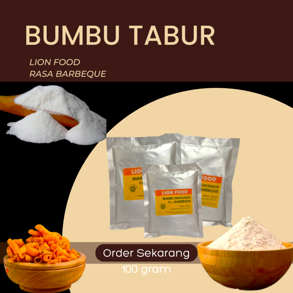 

BUMBU TABUR LION FOOD RASA BBQ | BARBEQUE KEMASAN 100 GRAM