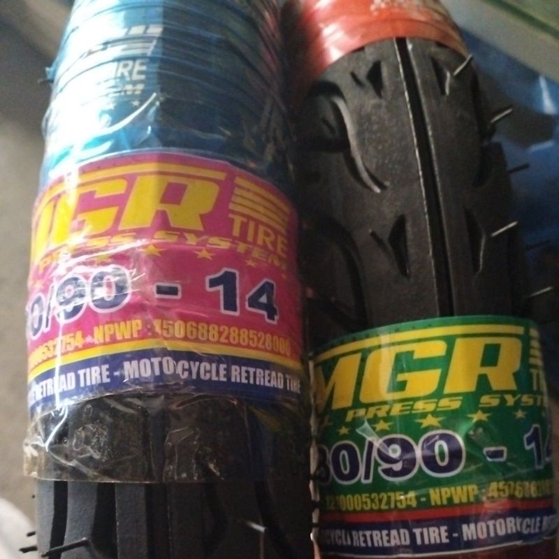 TERMURAH,,,BAN LUAR FULL PRESS MGR SATU SET,,80/90-14,90/90-14