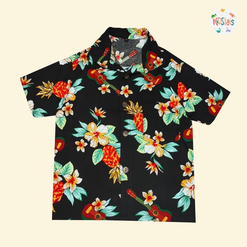 Kemeja katun rayon anak kemeja hawai anak laki laki usia 1 - 6 tahun