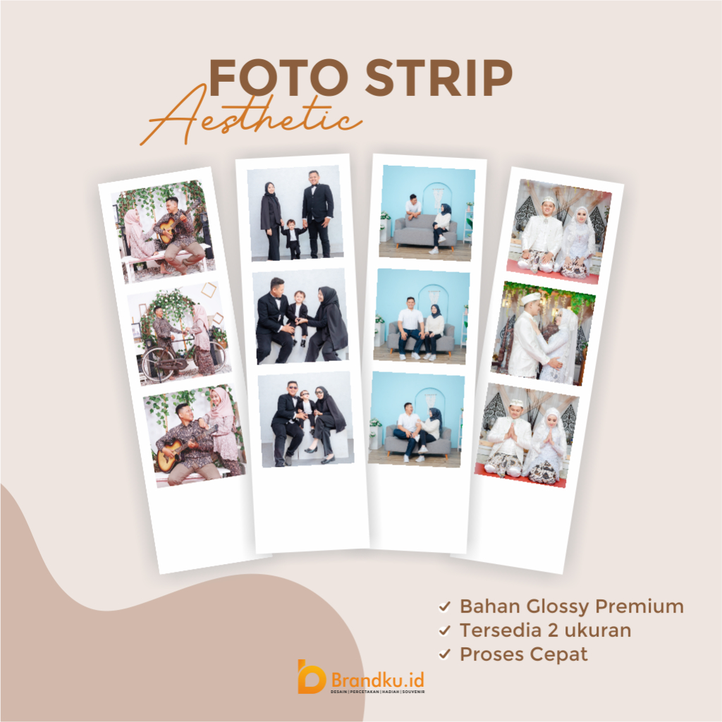 CETAK FOTO STRIP CUSTOM AESTHETIC BAHAN GLOSSY PREMIUM STRIP PHOTO CUSTOM STRIP 3 FOTO ESTETIK FOTO 