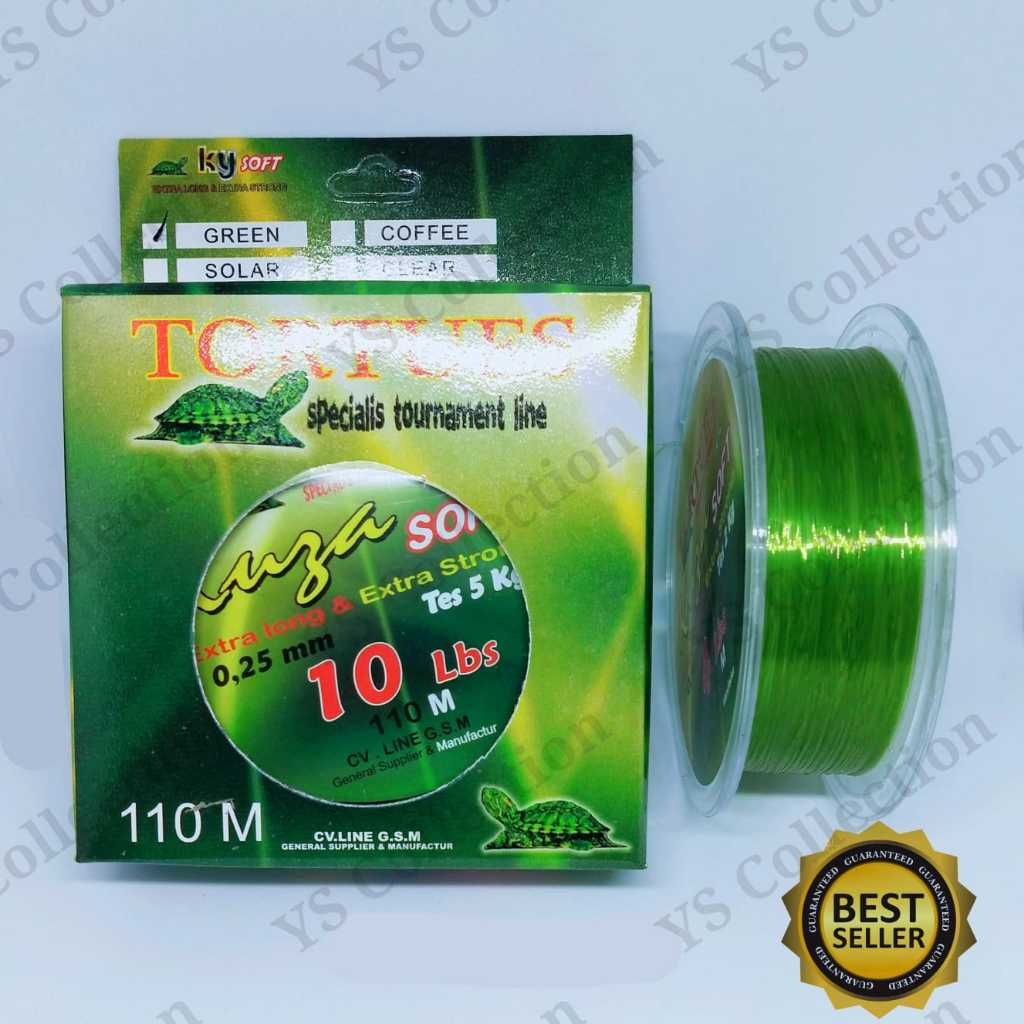 Senar Kuya Soft Tortues Hijau 110 Meter || Senar Pancing Kuya Soft