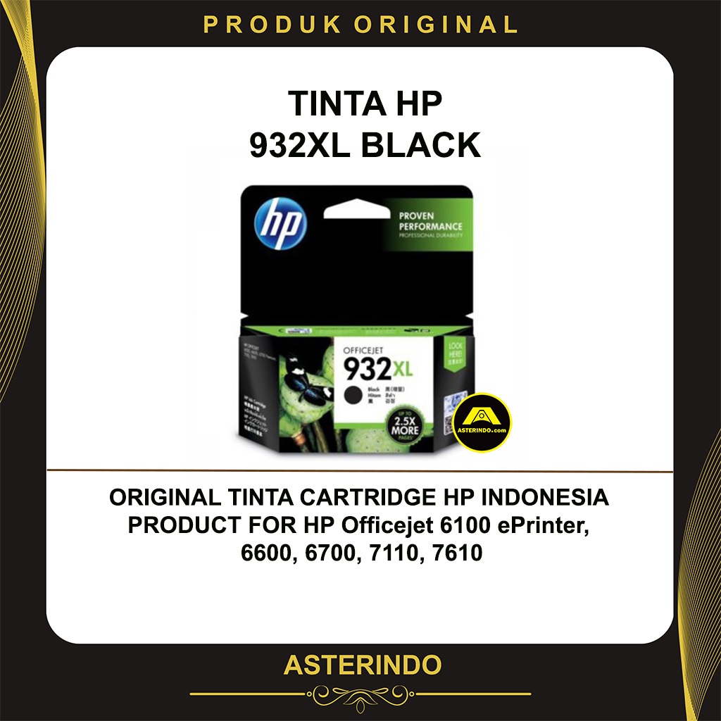 Cartridge HP 932XL Tinta Printer Ink Black Hitam 932 XL Original Produk