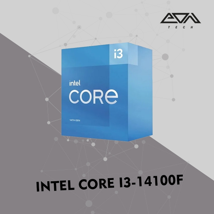 Intel Core i3-14100F Processor CPU Box LGA1700 Cache 12M, hingga 4,70 GHz ( i3 14100F )