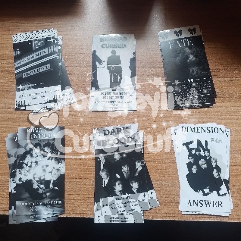 

SETIKER SEAL ENHYPEN Y2K BLACK AND WHITE (isi 25pcs) 5x9cm