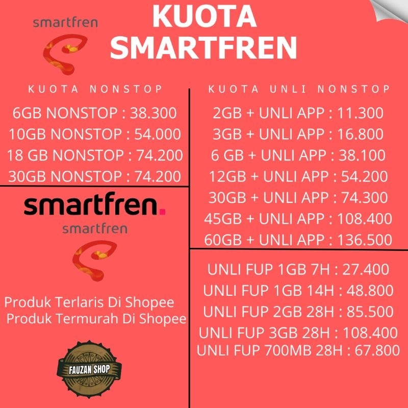 Kuota Smartfren MURAH -  Data Smartfren - Kuota Smartfren Unlimited , Kuota Smartfren Nonstop , Kuot