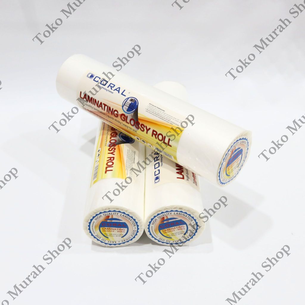 

RB Plastik Laminating Roll Glossy Plastik Laminating Coral Glossy 330mm X 150m X 32Mic