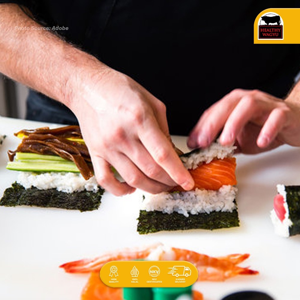 

Ay00! TokinSushi NHalal Roasted Seewed Rumput Laut Sushi 10 Lembar Healthy Wagyu