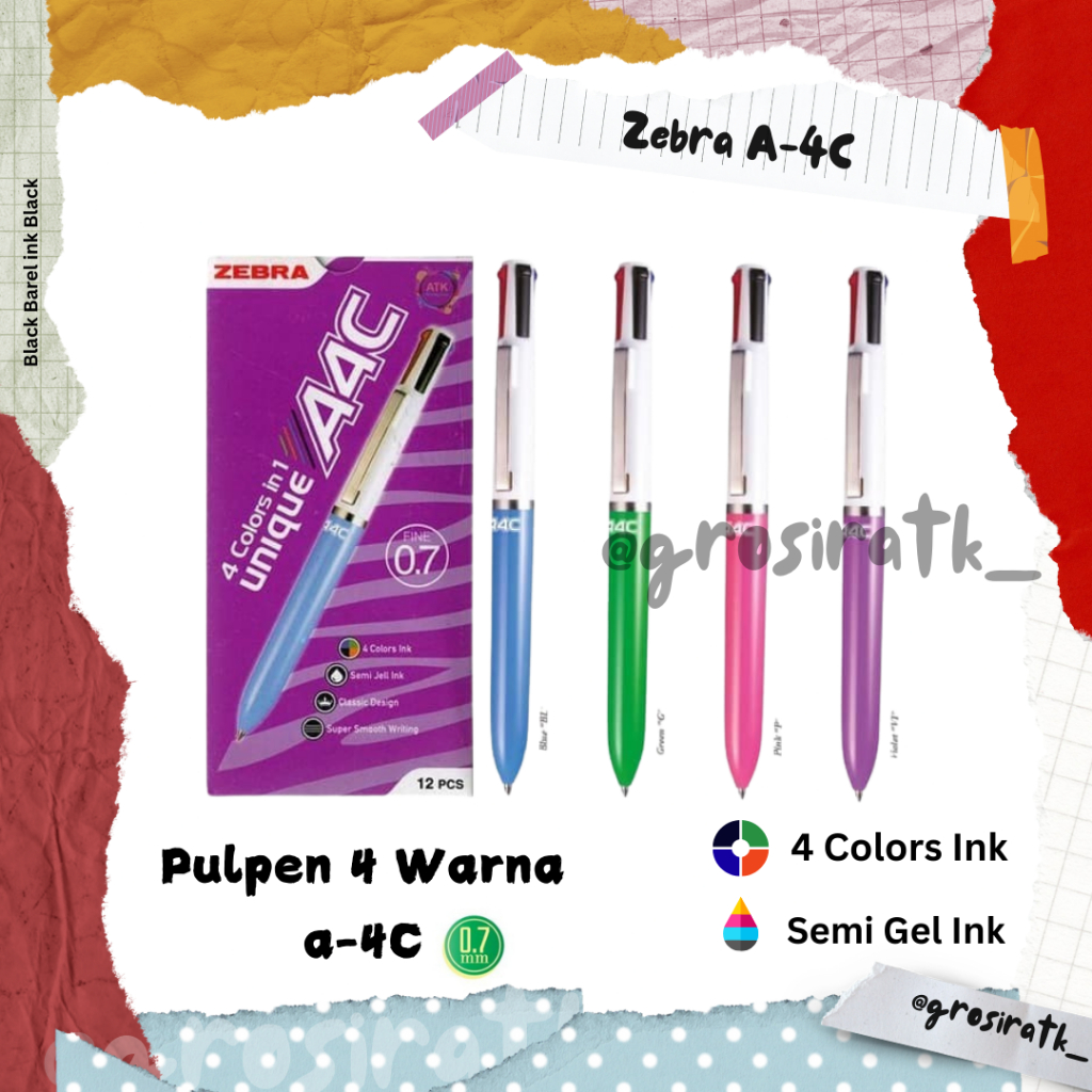 

Pulpen Zebra A4C Multifunction Pen - 1 Pcs