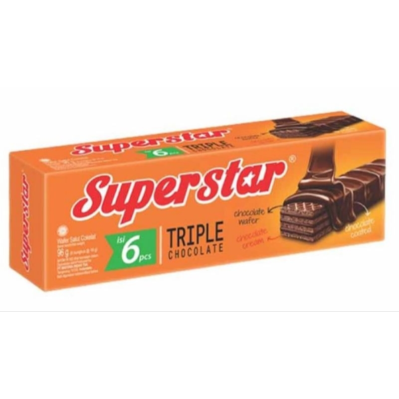 

Superstar Wafer Triple Chocolate 6 pcs x 16 gram