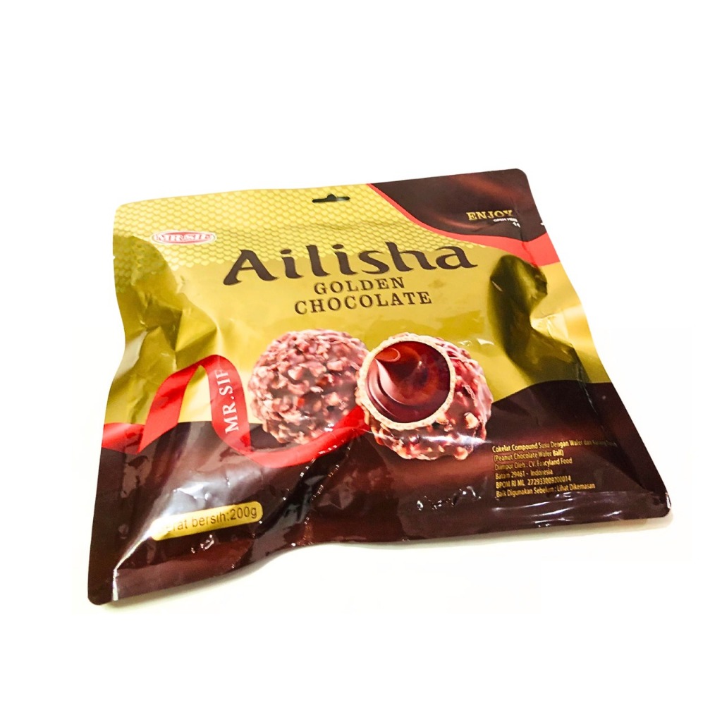 

Ailisha Golden Chocolate / Peanut Chocolate Wafer Ball / Cookies Ailisha Golden Chocolate 200g