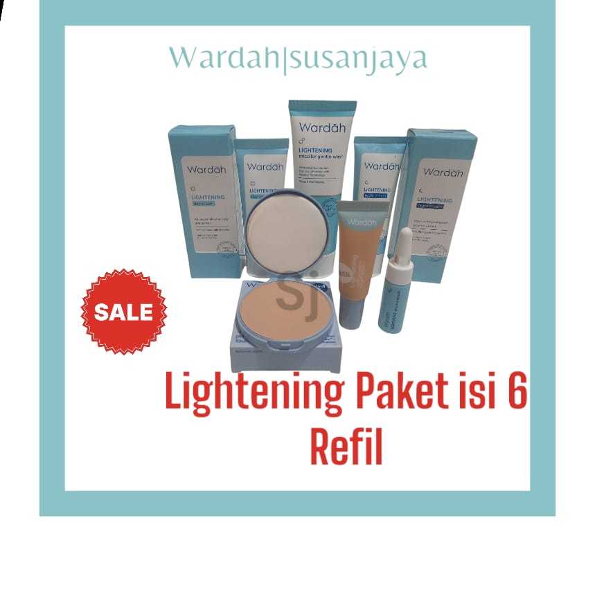 Paket Wardah Lightening for Normal/Dry Skins + FREE SERUM AMPOULE/Paket Lightening Wardah Lengkap