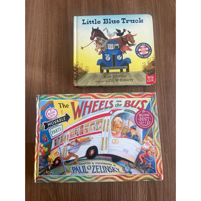 Preloved Board Book Little blue truck The wheels on the bus