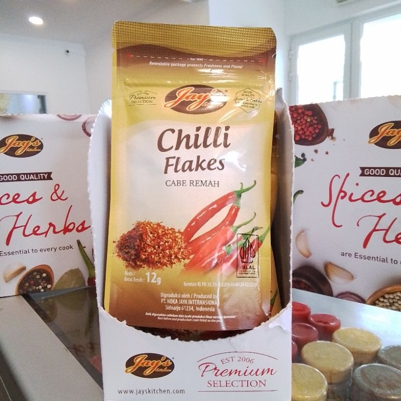 

Jay's Chilli Flakes Cabe Remah 12g