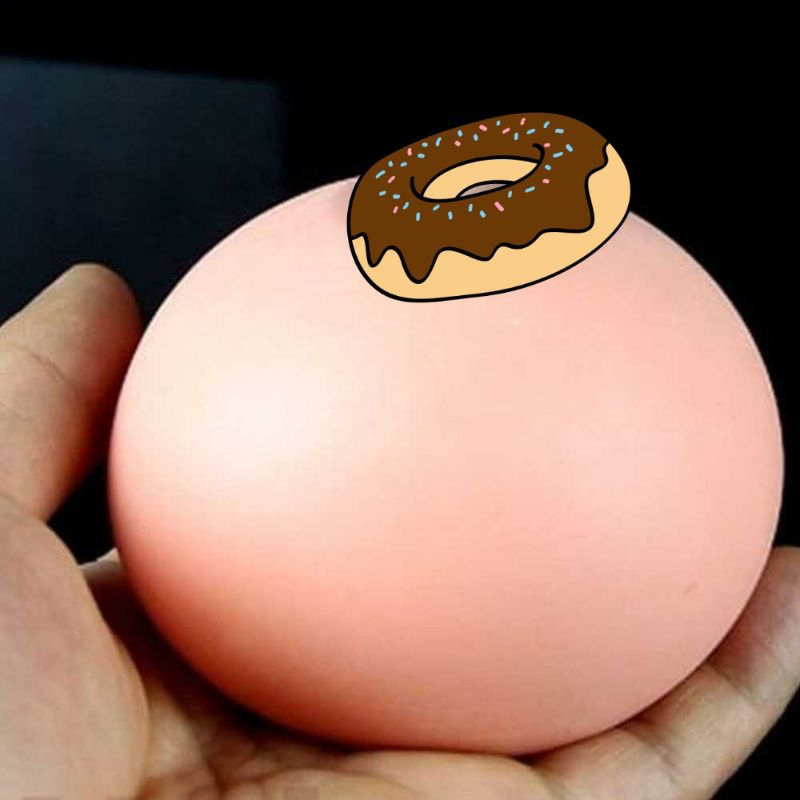 SSA Squishy Anti Stress Ball Bentuk Breast Baby Feeding - Brown