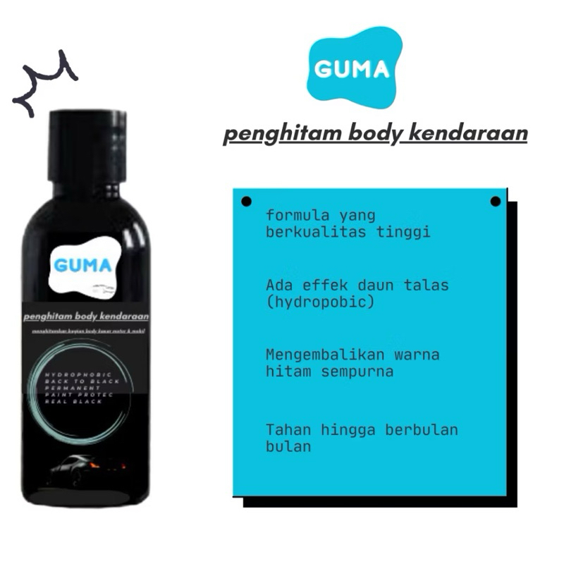 penghitam body motor mobil kasar 70ml /cat body kasar motor