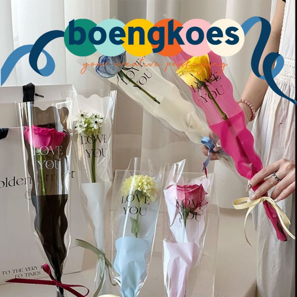 

10PCS SINGLE ROSE WRAP MERMAID RAINBOW, kertas bunga single warna termurah