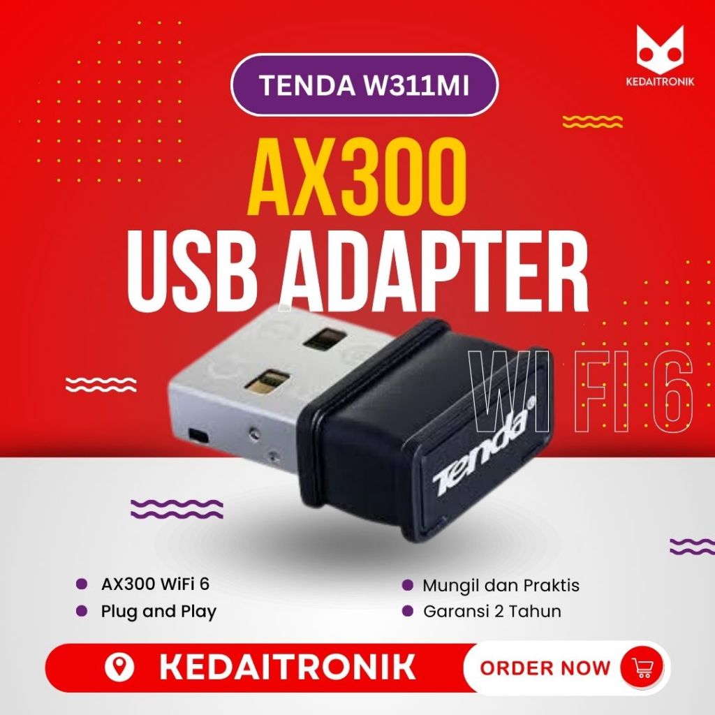 Wireless Adapter Tenda W311MI (Wifi Dongle/ Receiver/ Penerima Wifi)