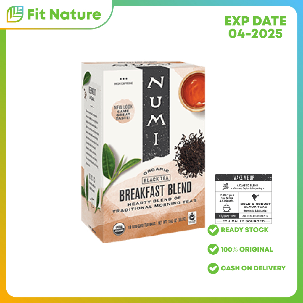 

Teh Celup Organik Organic Breakfast Blend Tea Numi 39.6 g