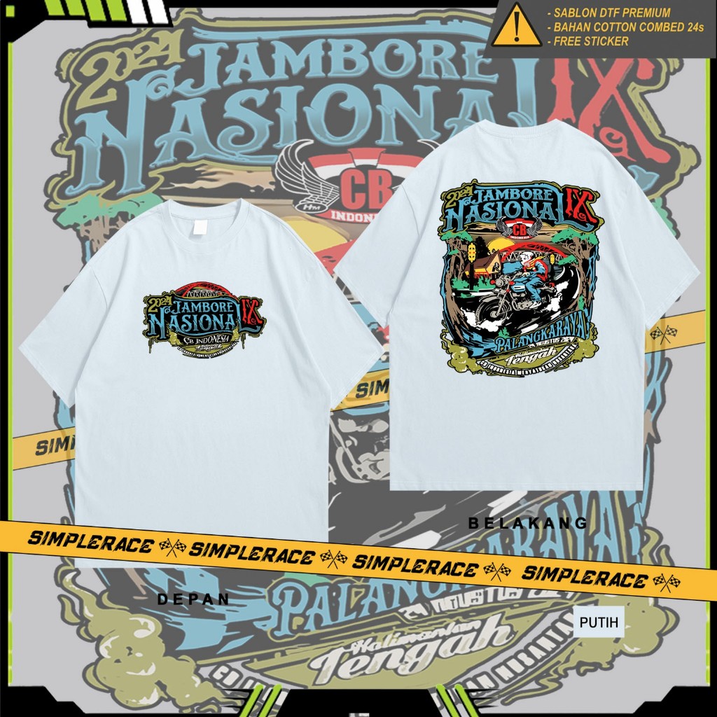 KAOS JAMNAS CB INDONESIA PALANGKARAYA KALIMANTAN TENGAH / KAOS JAMBORE NASIONAL CBI ORIGINAL