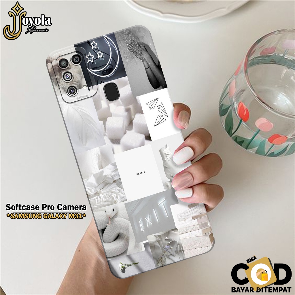 JOYOLA Case Samsung Galaxy M31 - Fahion Case Aesthetic- Softcase Samsung Galaxy M31 - Pro Camera - C