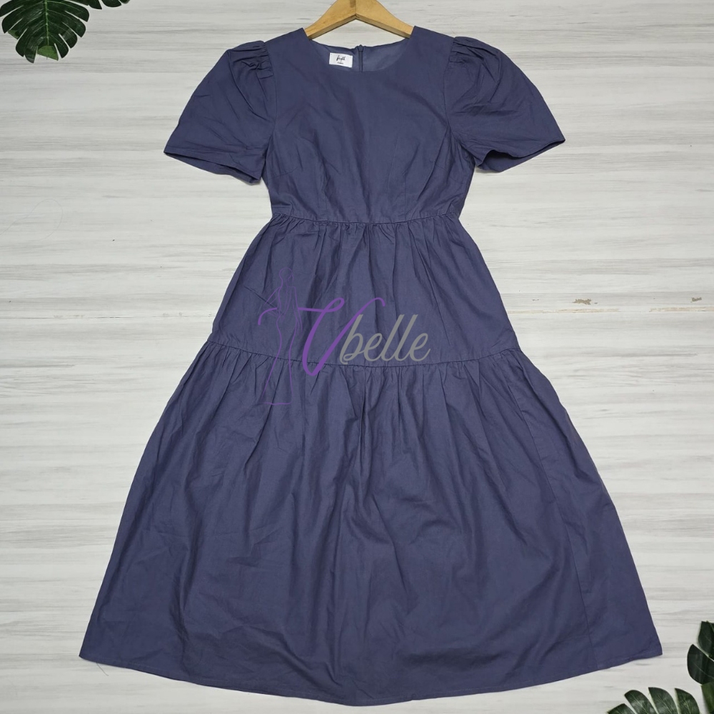 Fayta tiered cotton midi dress