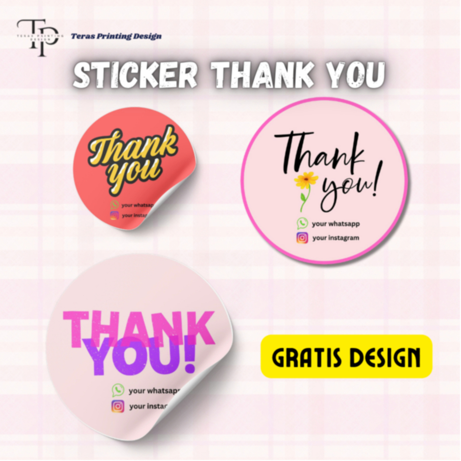 

STIKER SEGEL THANK YOU 100rp,, STICKER SEGEL KEMASAN TERIMA KASIH LABEL CHROMO MURAH