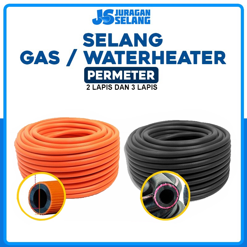 JURAGAN Selang Gas 2 Lapis dan 3 Lapis Tebal Selang Regulator Gas Meteran Tebal Selang Kompor Gas LP