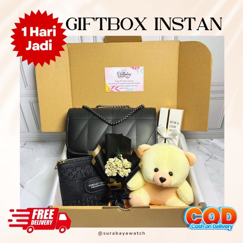 (paket tas premium) hampers ulang tahun cewek tas rantai paket kado spesial anniversary wisuda