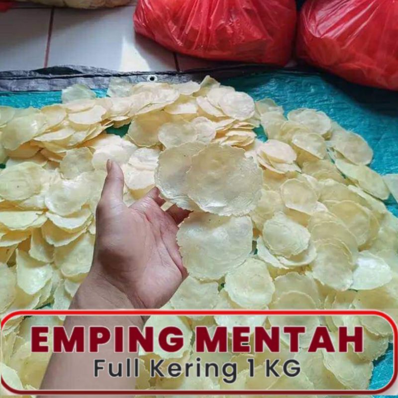 

Emping melinjo asli super tipis siap goreng kemasan (1kg)