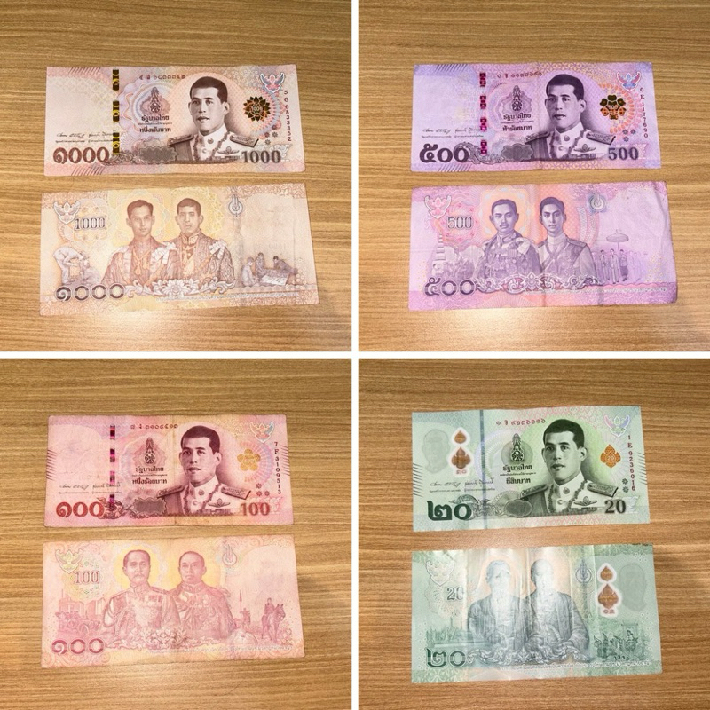 KOLEKSI UANG THAILAND BAHT THB PECAHAN 500 DAN 1000