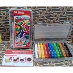 

EKSKLUSIF Crayon Oil Pastel Greebel 12 Warna Set Original