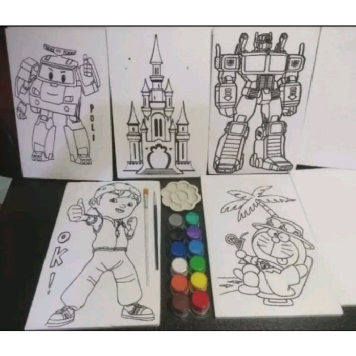 

UPGRADE PAKET HEMAT Styrofoam Mewarnai Anak Ukuran 2 x 3 cm Lengkap Alat Lukis Anak Gabus Sterofoam Sterofom Gambar Busa Kanvas Lukisan Melukis Set Gambar Karakter Armina Art