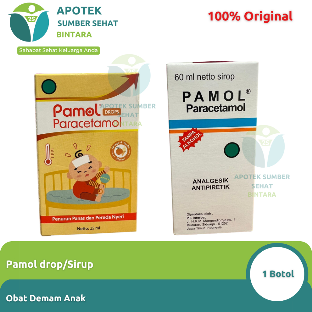 Pamol Drop/Sirup - Paracetamol Obat Demam Anak