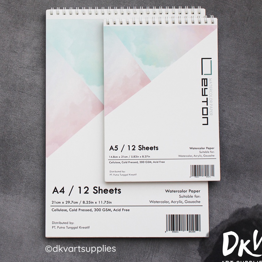 

HEBOH Leyton Watercolor Sketchbook Cellulose 3gsm A5 A4