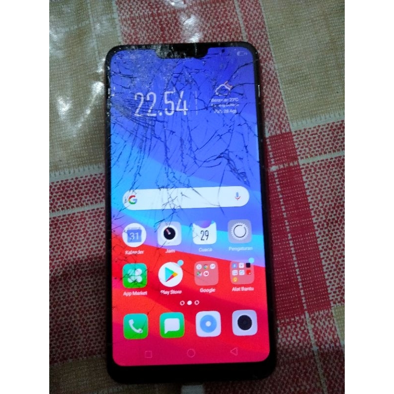 hp oppo a3s minus kaca lcd
