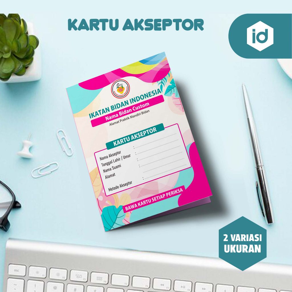 

KARTU AKSEPTOR KB || BIDAN DOKTER PERAWAT || CUSTOM NAMA