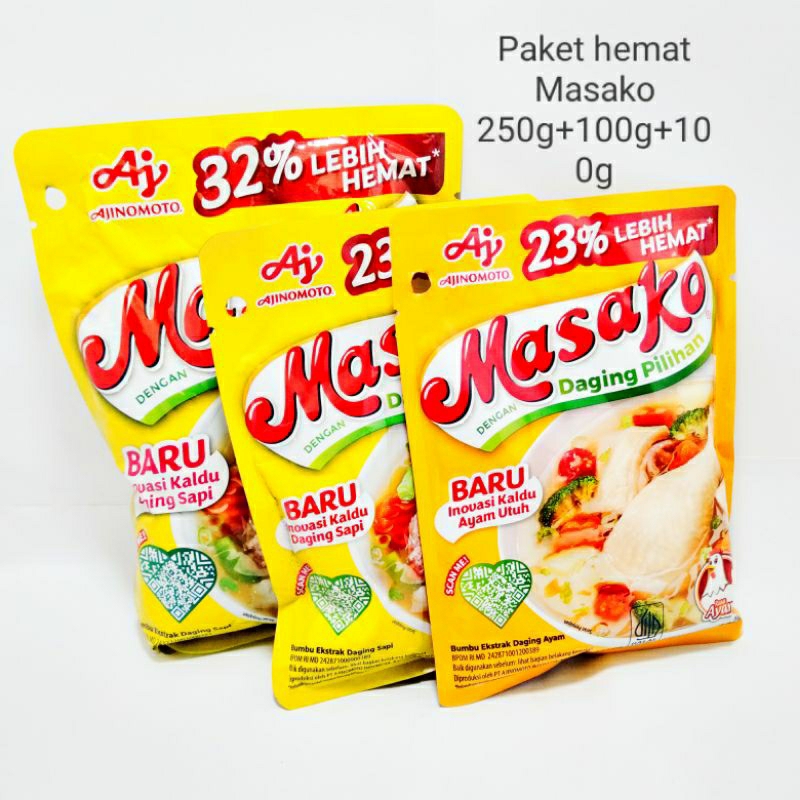 

Masako Bumbu kaldu ayam sapi 250g+100g