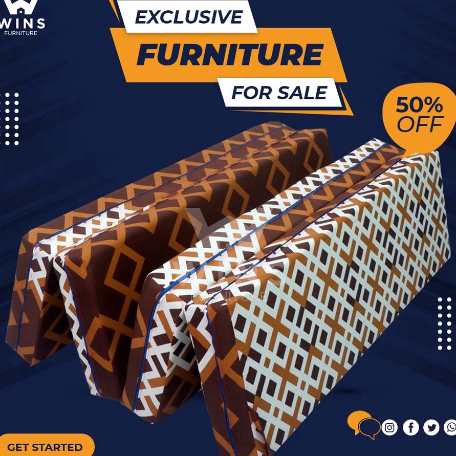 DISKON BESAR Wins Kasur Lipat 4  Kasur Lantai Model Inoac Premium Quality Garansi 5 Tahun Tebal 5cm