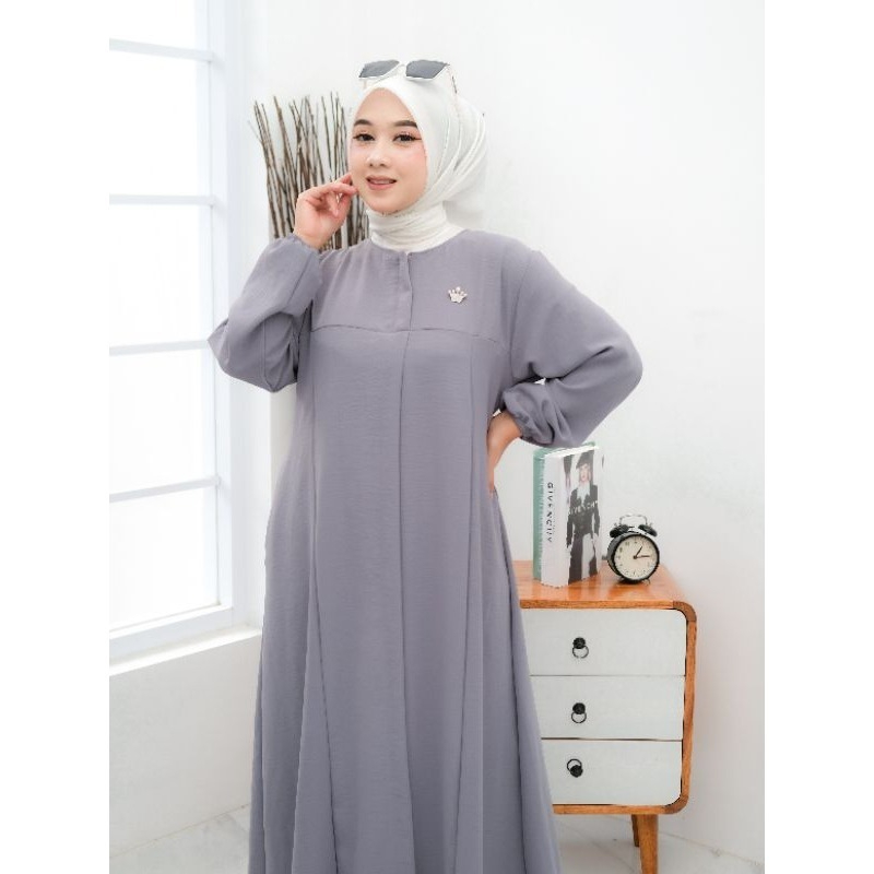 gamis maryam crinkle premium dres maryam bahan cey cringkle jumbo gamis wanita