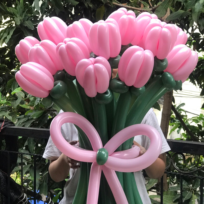 BUKET BUCKET BALON TULIP BOUQUET BUNGA TULIP KADO WISUDA GIFT ULANG TAHUN | TULIP TWIST | DECOROUS