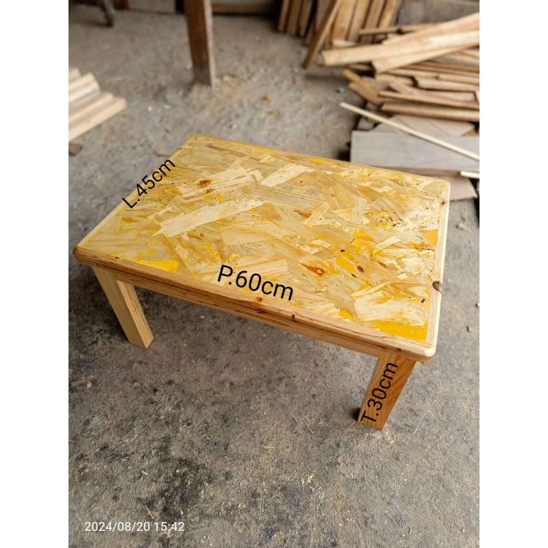 Termurah Meja lesehan ukuran P.60xL.45xT.30cm bahan kayu jati Belanda/meja makan/Mleja belajar/meja 