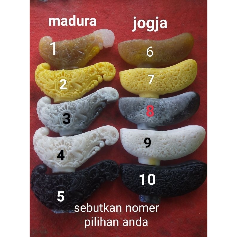 perahu warangka atas keris madura jogja