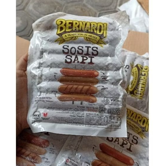 

Premium sosis sapi Bernardi 10cm 500gr