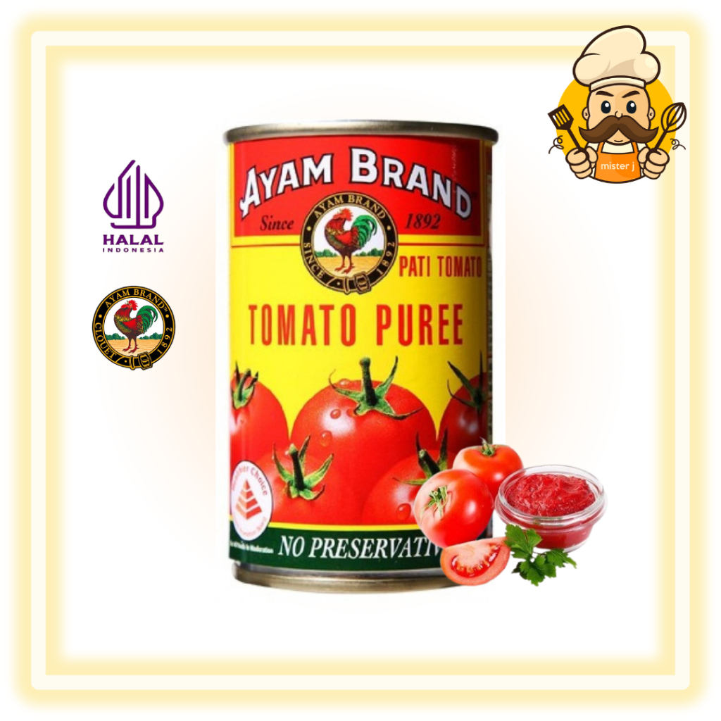 

Ayam Brand Pure Tomat 160gr Puree Tomato | Pasta Tomat Asli tanpa pengawet
