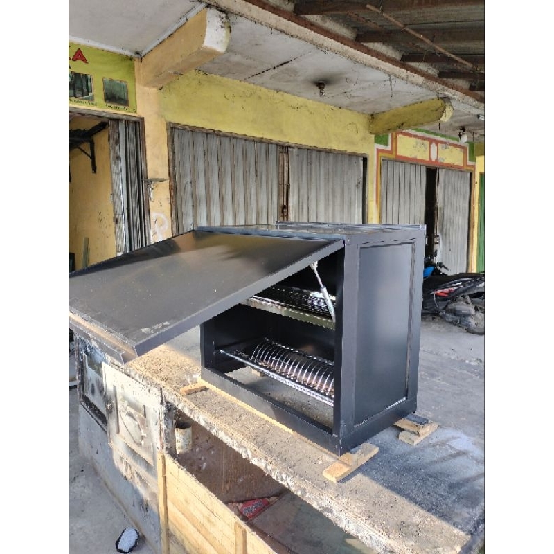 LEMARI GANTUNG ALUMINIUM RAK PIRING KITCHEN SET ANTI KARAT