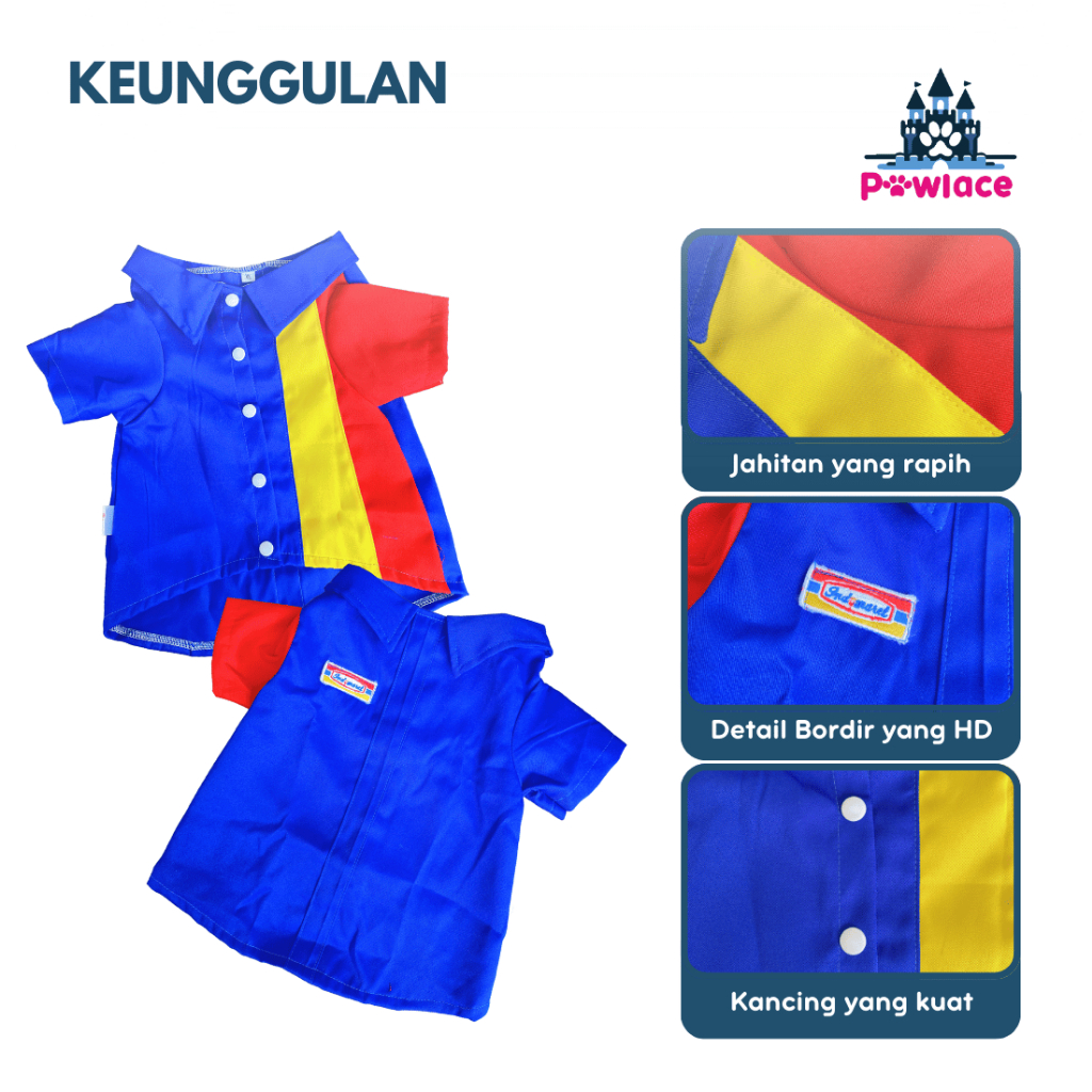 Kostum Kucing Seragam Indomaret - Baju Kucing Anjing Lucu Cowok Cewek - Baju Kucing Anjing Kelinci