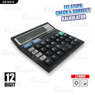 

CALCULATOR 12 DIGIT CT512 CHECK DUAL 2 POWER K512 ALAT BANTU HITUNG KALKULATOR