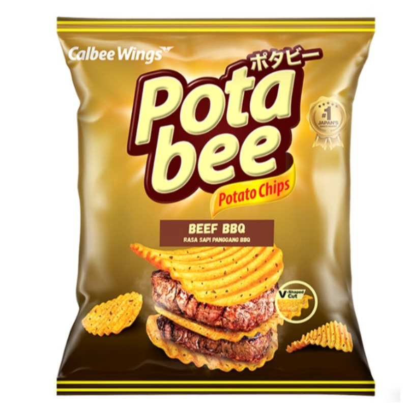 

POTABEE Potato Chips Barbeque Beef 68 gram kripik kentang sapi panggang